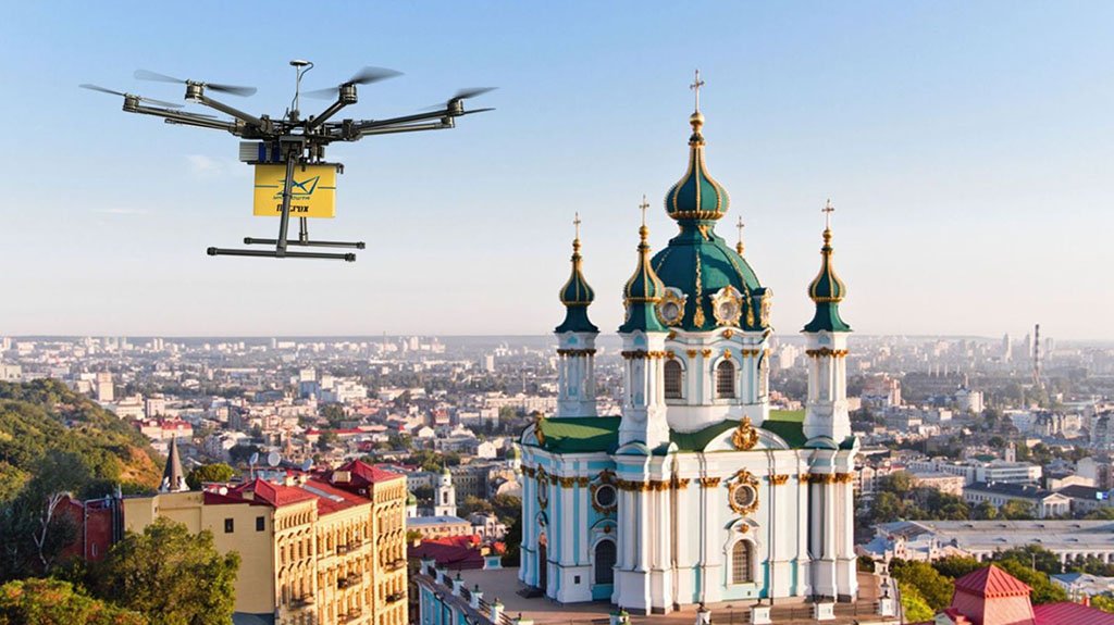 Flytrex Mule personal delivery drone flying in Ukraine. Photo via Start-Up Nation Finder