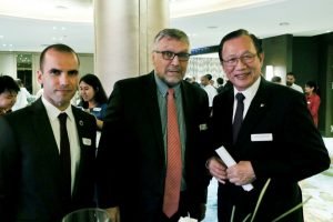 ICCP President Itamar Gero with Israel Ambassador to the Philippines Ephraim Ben Matityau and PCCI President George Barcelon.